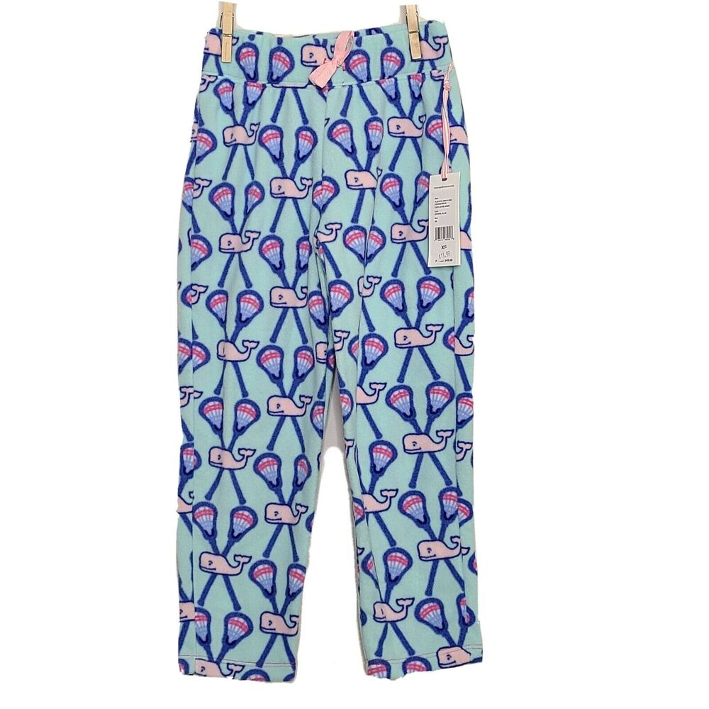 NWT Girls Vineyard Vines Lacrosse Jogger Size XS Fleece Pajama Pants
